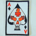 Wholesale ACE SKULL 4 INCH PATCH (Sold by the Dozen OR piece) * CLOSEOUT AS LOW AS 75 CENTS EA