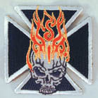 Wholesale FRONT SKULL FLAMES PATCH (Sold by the piece)