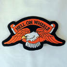 Wholesale HELL ON WHEELS EAGLE 4 INCH PATCH (Sold by the piece or dozen ) -* CLOSEOUT AS LOW AS .75 CENTS EA