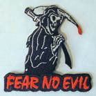 Wholesale FEAR NO EVIL 4 inch PATCH (Sold by the piece or dozen ) -* CLOSEOUT AS LOW AS .75 CENTS EA