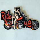 Wholesale RIDE ME MOTORCYCLE GIR 4 INCH PATCH (Sold by the piece or dozen ) -* CLOSEOUT AS LOW AS .75 CENTS EA