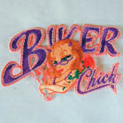 Wholesale BIKER CHICK 4 INCH PATCH ( Sold by the piece or dozen ) *- CLOSEOUT AS LOW AS 75 CENTS EA