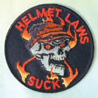 Wholesale HELMET LAWS SUCK 3 INCH PATCH ( Sold by the piece or dozen ) *- CLOSEOUT AS LOW AS 50 CENTS EA