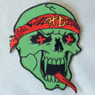 Wholesale HD GREEN SKULL 4 INCH PATCH (Sold by the piece OR dozen )  *- CLOSEOUT AS LOW AS $1 EA