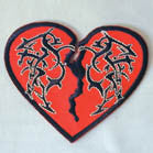 Wholesale BROKEN HEART 3 INCH PATCH ( Sold by the piece or dozen ) *- CLOSEOUT AS LOW AS 50 CENTS EA