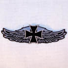 Wholesale IRON CROSS WINGS 4 INCH PATCH ( Sold by the piece or dozen ) *- CLOSEOUT AS LOW AS 50 CENTS EA