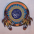 Wholesale WOLF DREAM CATCHER 3 inch PATCH (Sold by the piece OR dozen ) -* CLOSEOUT AS LOW AS .75 CENTS EA