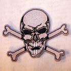 Buy SKULL CROSS BONES MOUTH OPEN 4 INCH PATCH -* CLOSEOUT AS LOW AS 75 CENTS EABulk Price