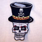 Buy SKULL TOP HAT 4 INCH PATCH -* CLOSEOUT AS LOW AS 75 CENTS EABulk Price