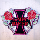 Buy LADY BIKER ROSES 4 INCH PATCH CLOSEOUT AS LOW AS .75 CENTS EABulk Price