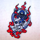 Buy BIKE ENGINE SKULL 4 INCH PATCH CLOSEOUT AS LOW AS .75 CENTS EABulk Price
