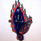 Buy REAPER FLAMES 4 INCH PATCH CLOSEOUT AS LOW AS .75 CENTS EABulk Price