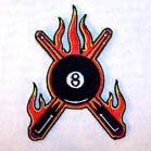 Buy EIGHT BALL POOL STICKS 3 INCH PATCH CLOSEOUT AS LOW AS 75 CENTS EABulk Price