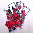 Wholesale DEVIL BABE CARDS 4 IN PATCH (Sold by the piece OR dozen ) CLOSEOUT AS LOW AS 75 CENTS EA