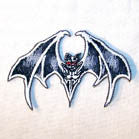 Wholesale CREEPY BAT 3 INCH  PATCH (Sold by the piece or dozen ) CLOSEOUT AS LOW AS 50 CENTS EA