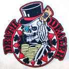 Wholesale DEATH DEALER 4 INCH EMBROIDERED PATCH (Sold by the piece or dozen ) -* CLOSEOUT AS LOW AS $1 EA