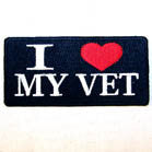 Wholesale I LOVE MY VET 3 INCH PATCH (Sold by the piece or dozen ) CLOSEOUT AS LOW AS 75 CENTS EA