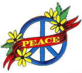 Wholesale PEACE FLOWER BANNER 4 INCH PATCH