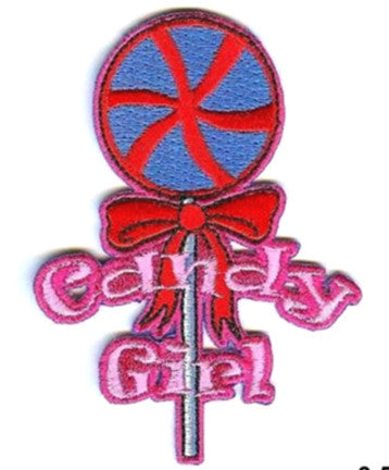 Buy CANDY GIRL 4 IN EMBROIDERED PATCH CLOSEOUT AS LOW AS 75 CENTS EABulk Price