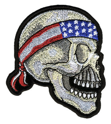 Wholesale USA SKULL BANDANA PATCH (Sold by the piece)