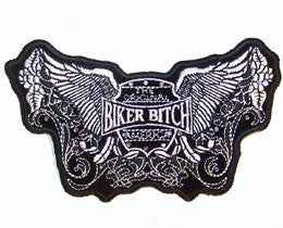 Wholesale RHINESTONE BIKER BITCH WINGS PATCH (Sold by the piece)