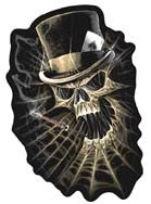 Wholesale SKELETON TOP HAT WEB SKULL PATCH (Sold by the piece)