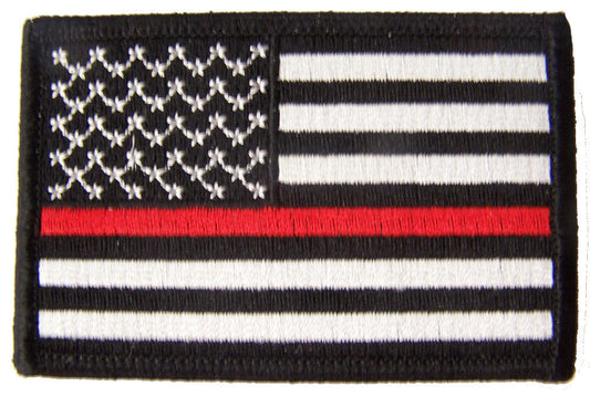 Buy THIN RED LINE AMERICAN FLAG EMBROIDERED PATCHBulk Price