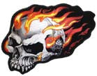 Wholesale FLAMING SKULL HEAD PATCH (Sold by the piece)