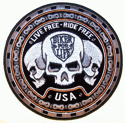 Wholesale TRIO BIKER FOR LIFE  DELUXE PATCH (Sold by the piece)