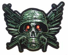 Wholesale GAS MASK PISTOLS 5 INCH PATCH (Sold by the piece)