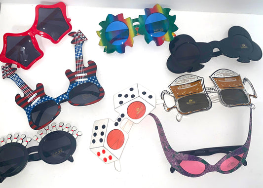 Buy ASSORTED CLOSEOUT STYLES NOVELTY PARTY GLASSES ONLY $1.00 Bulk Price
