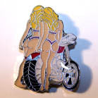 Wholesale TWIN CHICKS BIKE HAT / JACKET PIN (Sold by the dozen)