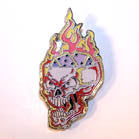 Wholesale SKULL HEAD DICE HAT / JACKET PIN (Sold by the piece)