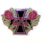 Wholesale LADY BIKER ROSES HAT / JACKET PIN (Sold by the piece)