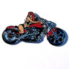 Wholesale MOTORCYCLE CHICK HAT / JACKET PIN (Sold by the dozen)