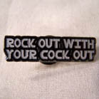 Buy ROCK OUT HAT / JACKET PIN (Sold by the dozen) *- CLOSEOUT 50 CENTS EABulk Price