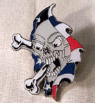 Wholesale RIPPING AMERICAN SKULL HAT / JACKET PIN  (Sold by the dozen)