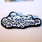 Buy STACKED SKULLS HAT / JACKET PIN Bulk Price