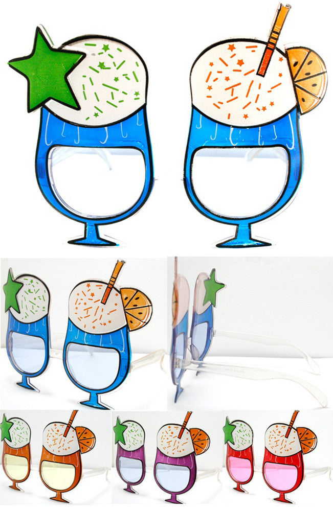 Wholesale PINA COLADA DRINK PARTY GLASSES (Sold by the piece or dozen ) *- CLOSEOUT $1 EA