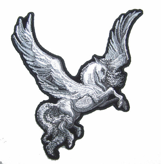 Wholesale FLYING PEGASUS WITH WINGS 5 IN EMBROIDERED PATCH  (sold by the piece )