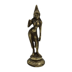 Hand Carved Bronze Metal Goddess Statue