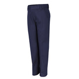 Wholesale Kid's Flat Front Double Knee Pants - Navy( 1 Case= 24 Pcs) 11.9$/pc