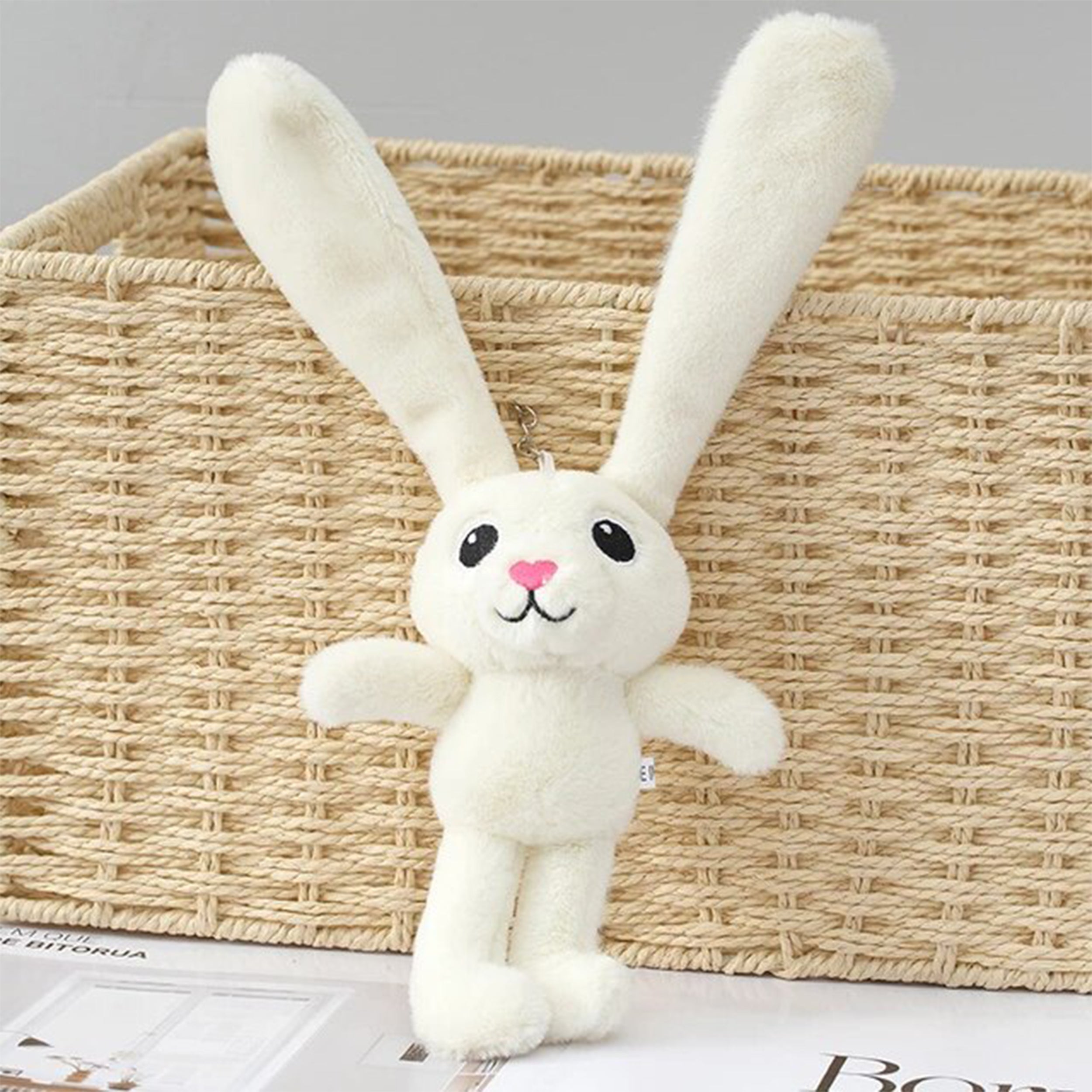 Stretchable Pink Rabbit Plush Stuffed Toy – JSBlueRidge.com Wholesale