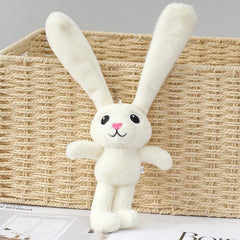 Stretchable Pink Rabbit Plush Stuffed Toy with Long Ears - Perfect for Kids