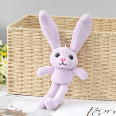 Stretchable Pink Rabbit Plush Stuffed Toy with Long Ears - Perfect for Kids