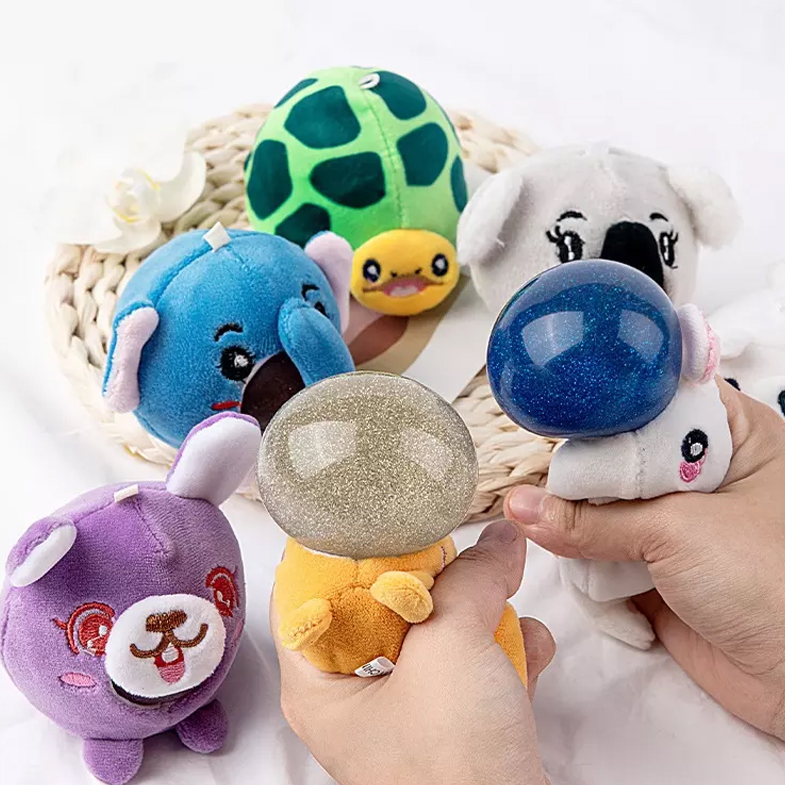Plush Pet Squishy Anti Stress Ball Toy - Dozen