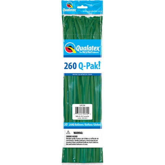 260Q Balloons Dark Green In Bulk