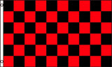 Wholesale RED & BLACK CHECKERED   3 X 5 FLAG ( sold by the piece )