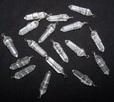 Wholesale CLEAR QUARTZ  WIRE WRAPPED CRYSTAL CUT STONE PENDANTS ( sold by the piece, dozen )