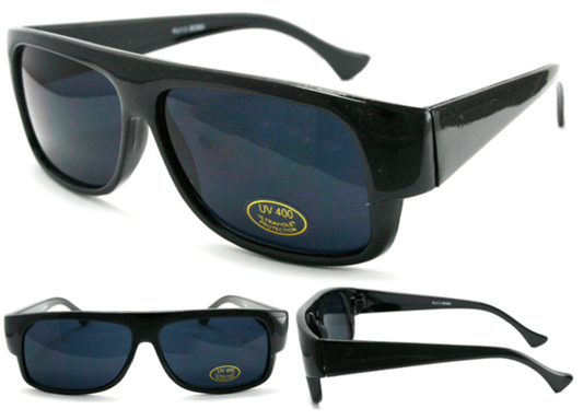 Men's Biker Sunglasses with Dark Lenses - High-Quality Shades for the Road
